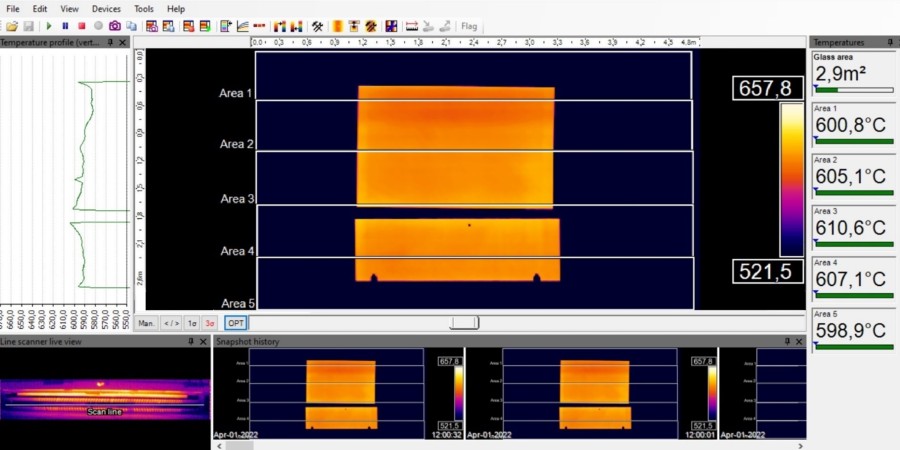 PixConnect Temperaturmessung in der industriellen Glasherstellung