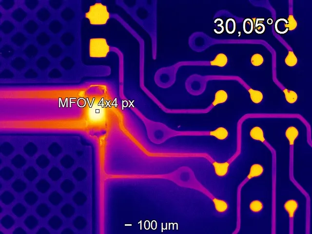 Optris microscope optics accessory for detailed infrared temperature measurement