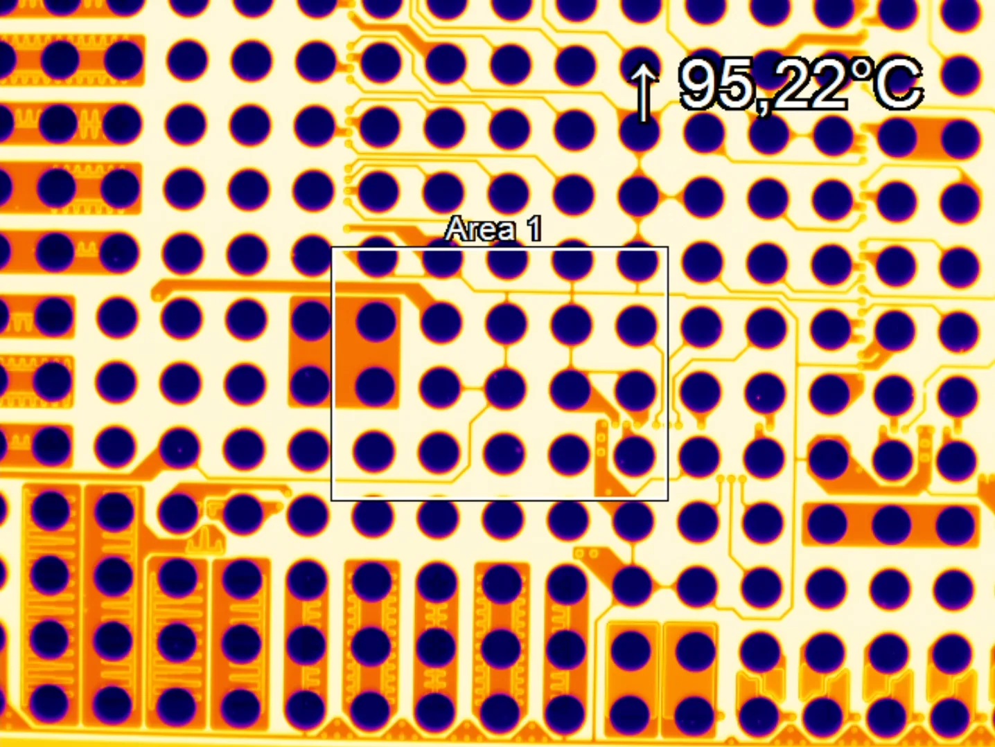 Optris PI thermal microscope inspecting wafer temperature distribution