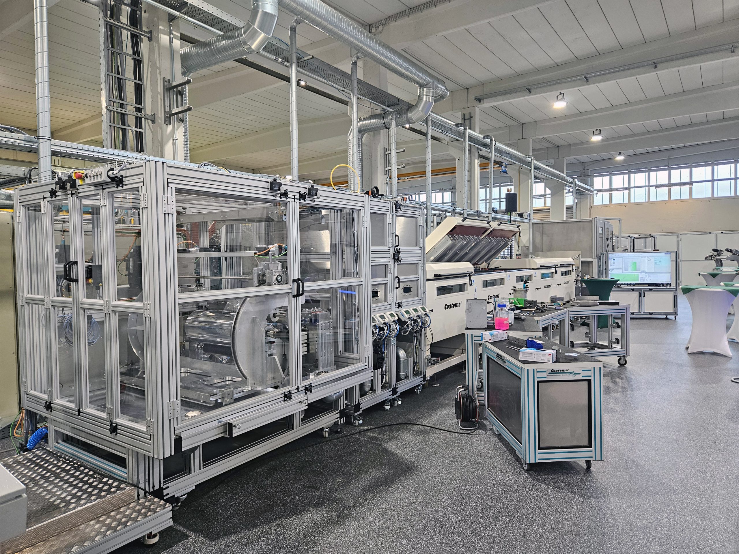 2 Laserline IDEEL Laser Drying Demonstrator Scaled with Optris infrared temperature monitoring